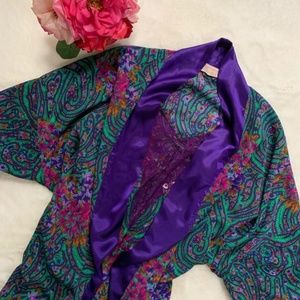 Vtg Victoria’s Secret Gold Label Robe Chemise Set